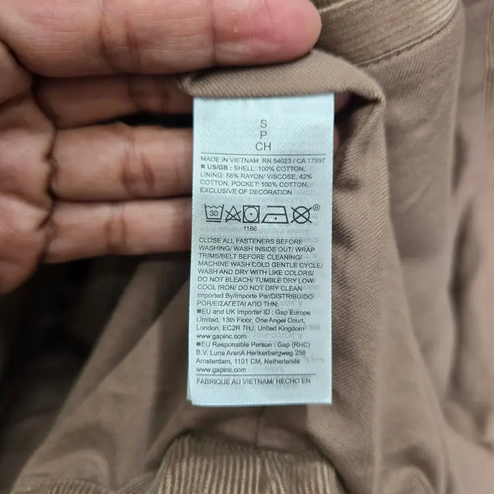 BANANA REPUBLIC LOOSE-FIT CORDUROY UTILITY JACKET, SIZE S